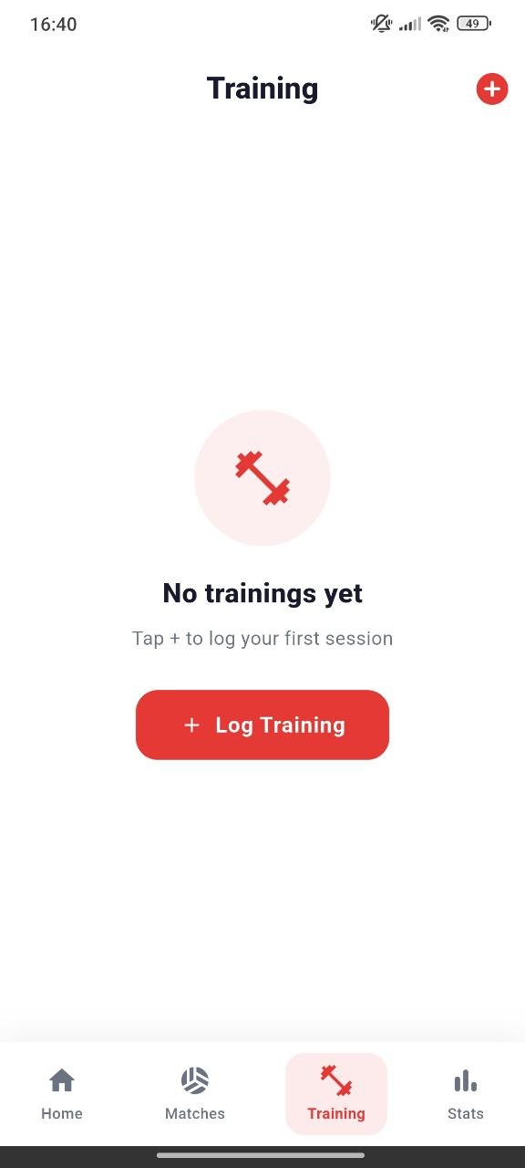 New match screen
